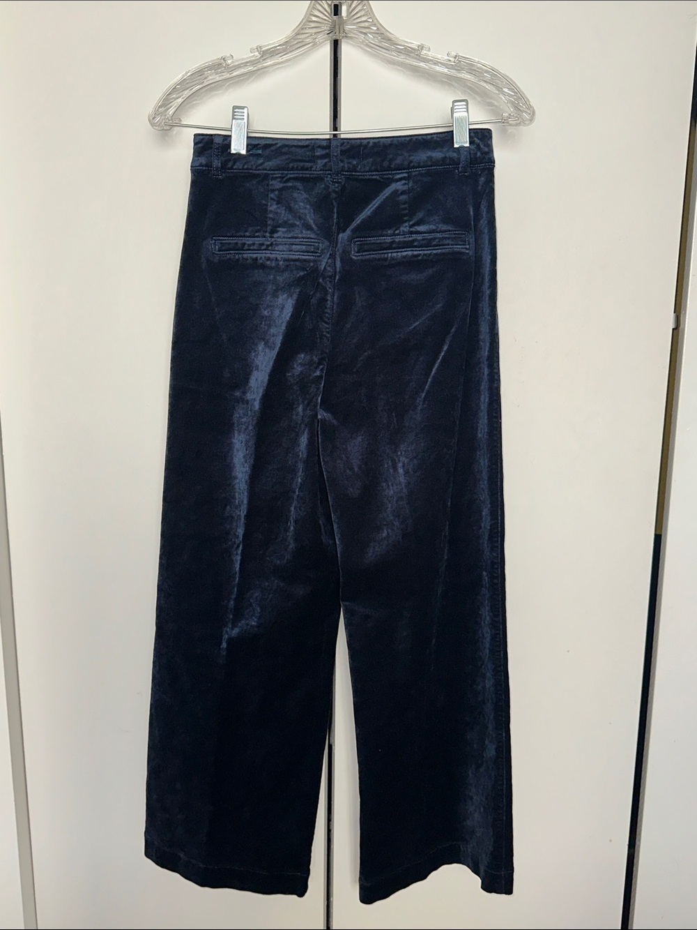 NWT Paige clean front annassa trouser velvet - DEEP NAVY - Picture 8 of 8